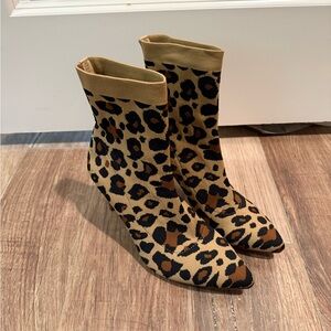 Louise et Cie Leopard Print Ankle Booties